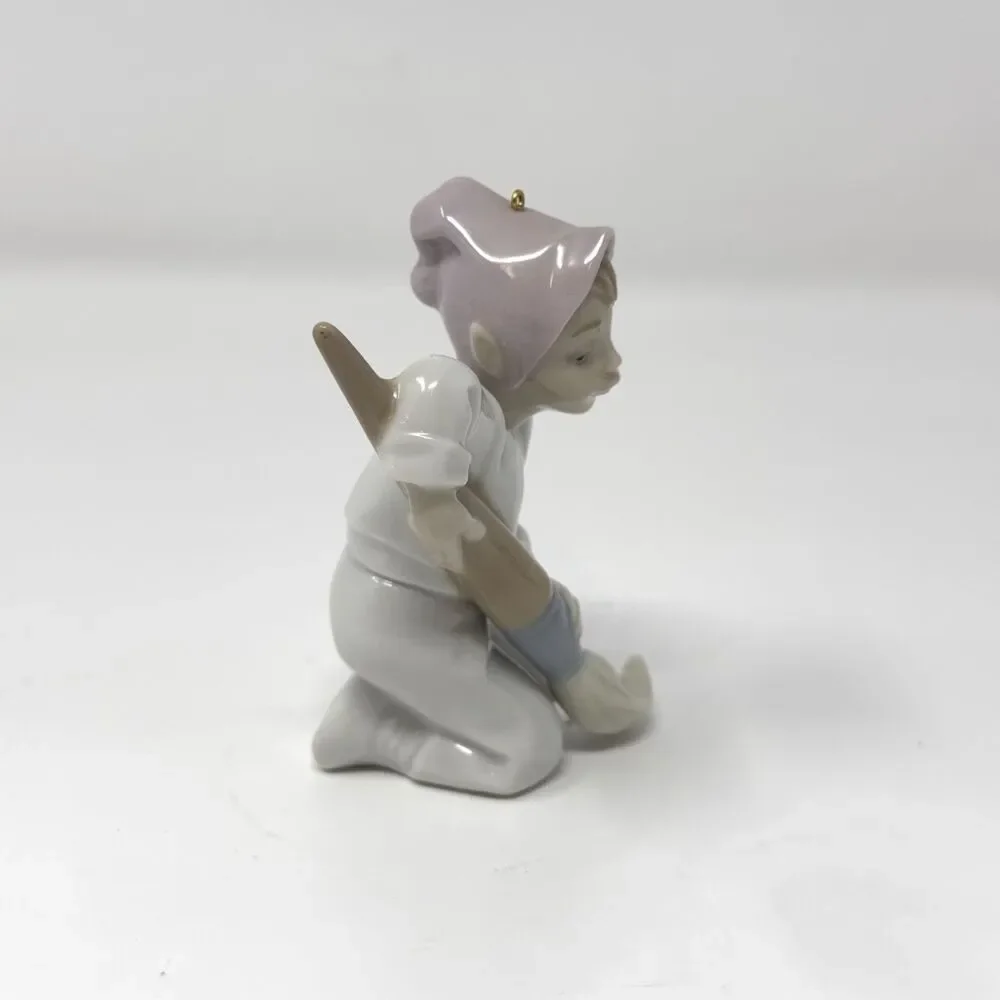 Lladro 5938 Elf with Paintbrush Christmas Ornament Porcelain Figurine
